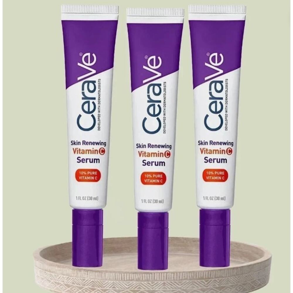 3x CeraVe Daily Use Vitamin C Serum w/ Hyaluronic Hydrate & Skin Brightening NEW